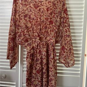 MINKPINK Orange Red Long Sleeve Sundress